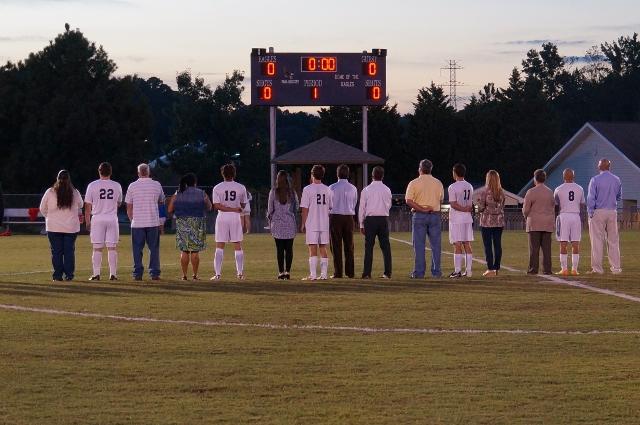 Senior and their families recognized for their years contributed to the soccer program