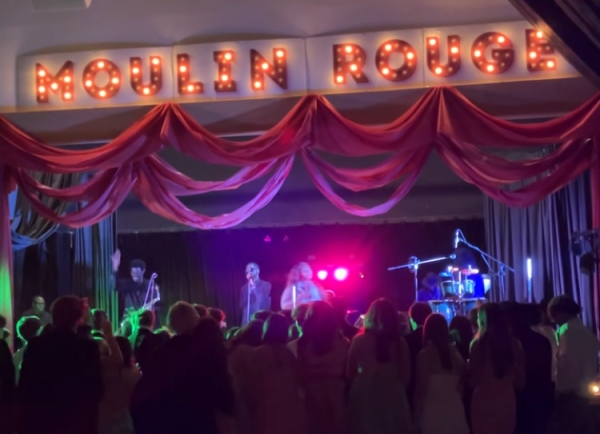 This year's Prom theme was the Moulin Rouge.